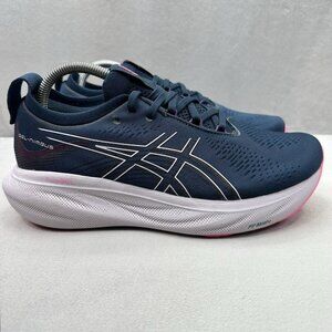 Womens Size 9.5 ASICS Gel-Nimbus 25 Shoes French Blue / Lilac Running Sneakers